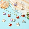 20Pcs 4 Colors Alloy Enamel Pendants ENAM-YW0003-98-6