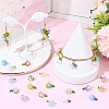 160Pcs 8 Colors Transparent Acrylic Pendants FIND-SC0021-53-4