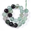 Natural Fluorite Beads Strands G-S345-8mm-31-3