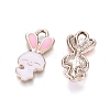 Light Gold Plated Alloy Pendants ENAM-L032-J01-G-AAA-2