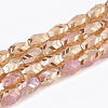 Electroplate Glass Beads Strands EGLA-T018-02-C03-1