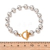 201 Stainless Steel Round Beaded Bracelets for Women SA-CBA2E59-04P-6