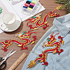 Chinese Style Dragon Computerized Embroidery Cloth Iron on/Sew on Patches PATC-WH0007-49A-4