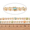 Brass & Glass Seed Beaded Chain KK-CBA3B44-04G-2
