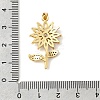 Brass Micro Pave Clear Cubic Zirconia Pendants KK-A296-07D-G-3