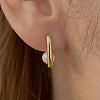 Fashionable S925 Sterling Silver Rectangle Hoop Earrings YL1493-1-1