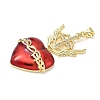 Brass Cubic Zirconia & Enamel Pendants KK-L253-24G-02-2