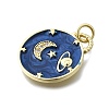 Brass Micro Pave Cubic Zirconia Pendants KK-V010-06G-02-2