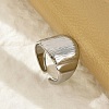 304 Stainless Steel Wide Cuff Rings for Women RJEW-G338-20P-3