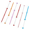 6Pcs 5 Colors DIY Alloy Beadable Crochet Hooks AJEW-TA0003-51-3