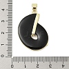 Disc Rack Plating Brass Micro Pave Cubic Zirconia Pendants KK-Z074-17G-4