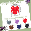 ARRICRAFT 24Pcs 6 Colors Spider Food Grade Eco-Friendly Silicone Focal Beads SIL-AR0001-12-2