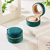 Portable Travel Round Velvet Jewelry Set Storage Zipper Boxes CON-TAC0001-11A-6
