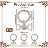 4Pcs Triple Goddess Pentagram Moon Alloy Shoe Charms HJEW-CP00023-2
