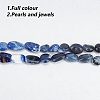 GOMAKERER 2 Strands Natural Sodalite Nuggets Beads Strands G-GO0001-43-3