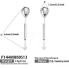 316L Surgical Stainless Steel & Clear Cubic Zirconia Stud Dangle Earrings WG6479C-02-2