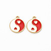 Rack Plating Alloy Enamel Charms ENAM-Q444-011B-RS-1