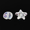Ocean Theme AB Color Plated Transparent Acrylic Beads TACR-T028-69D-3
