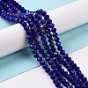 Electroplate Opaque Solid Color Glass Beads Strands LS-EGLA-A034-P4mm-L12-4