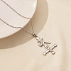 Stainless Steel Cross Pendant Cable Chain Necklaces PW-WG88783-07-1