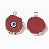 Druzy Resin Pendants X-RESI-S383-011C-2