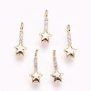 Brass Micro Pave Cubic Zirconia Charms KK-P157-06G-NF-1