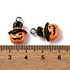 Halloween Theme Opaque Resin Pendants RESI-D075-01A-3