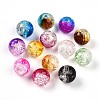Baking Paint Transparent Crackle Glass Beads X1-DGLA-Q018-10mm-M01-2
