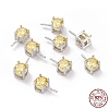 Rhodium Plated 925 Sterling Silver Peg Bails STER-D035-47P-08-1