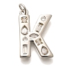 Brass Micro Pave Clear Cubic Zirconia Pendants KK-G521-01P-K-1