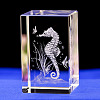 3D Laser Engraving Animal Glass Figurine DJEW-R013-01C-1