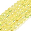 Electroplate Transparent Glass Beads Strands EGLA-Q132-4MM-A19-1
