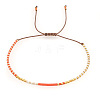 Bohemian Style Cylinder Glass Seed Beaded Braided Bead Bracelets IR5631-1-1