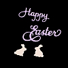 Word Happy Easter Frame Carbon Steel Cutting Dies Stencils DIY-F028-03-5