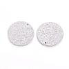 Tarnish Resistant 304 Stainless Steel Textured Pendants STAS-I098-01-25mm-P-2