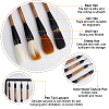   4Pcs 4 Style Hemp Bamboo Chinese Calligraphy Brush Pen AJEW-PH0003-09-6