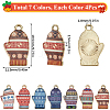28Pcs 7 Colors Winter Theme Alloy Printed Pendants FIND-SC0012-46-2