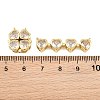 Brass Pave Clear Cubic Zirconia Connector Charms Magnet Links CU-CBA48B8-02G-2