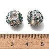 Rack Plating Alloy European Beads FIND-H005-34P-2