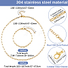 304 Stainless Steel Paperclip Chains Necklaces & Bracelet Jewelry Sets SJEW-SC0001-07G-2