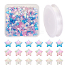 Beadthoven 480Pcs 3 Colors Star Transparent Acrylic Beads DIY-BT0001-17-30