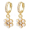 Brass Micro Pave Cubic Zirconia Hoop Earrings EJEW-S277-13G-6
