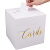 1 Set Square Printed Cardboard Boxes for Wedding Cards CBOX-SP0001-01B-1