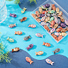 50Pcs 10 Colors Synthetic Turquoise Beads TURQ-TA0001-08-5