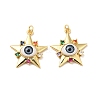 Brass Micro Pave Colorful Cubic Zirconia Pendants ZIRC-E006-05G-04-2