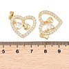 Brass Micro Pave Clear Cubic Zirconia Pendants KK-G552-02G-04-3