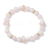 Natural Gemstone & Lampwork Beads Stretch Bracelets for Women BJEW-JB13317-3