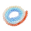 Gradient Color Baking Painted Glass Bead Strands DGLA-A039-T2mm-A012-2