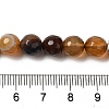 Dyed & Heated Natural Banded Agate Beads Strands G-P539-F01-04-5