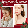 Christmas Theme DIY Alloy & Glass Dangle Earring Making Kits DIY-SC0027-64-5